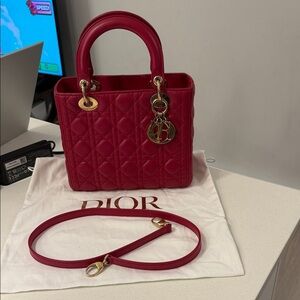 Dior Pink Quilted Shoulder Bag